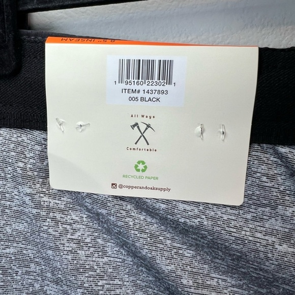 Copper & Oak The All Day 8.5" Shorts Black Pull On Drawstring Lined NEW Mens XXL - Picture 14 of 14